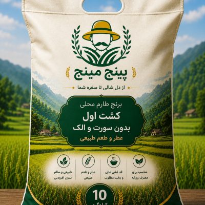 برنج طارم محلی کشت اول بدون سورت و الک | بینج مینج